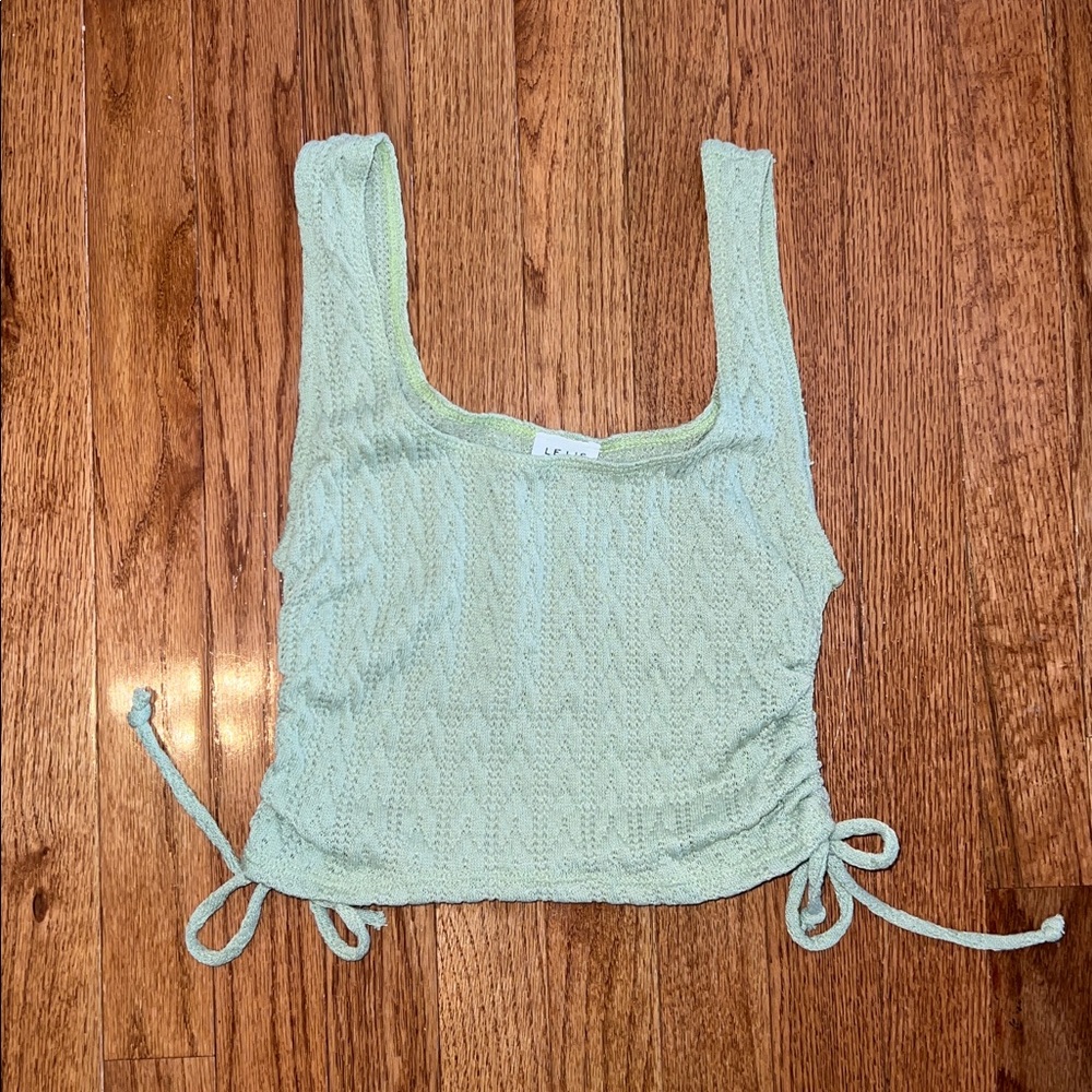 Le Lis Green Crop Top Tank Top Blouse Women’s Size Medium